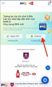 Bấm chọn Android